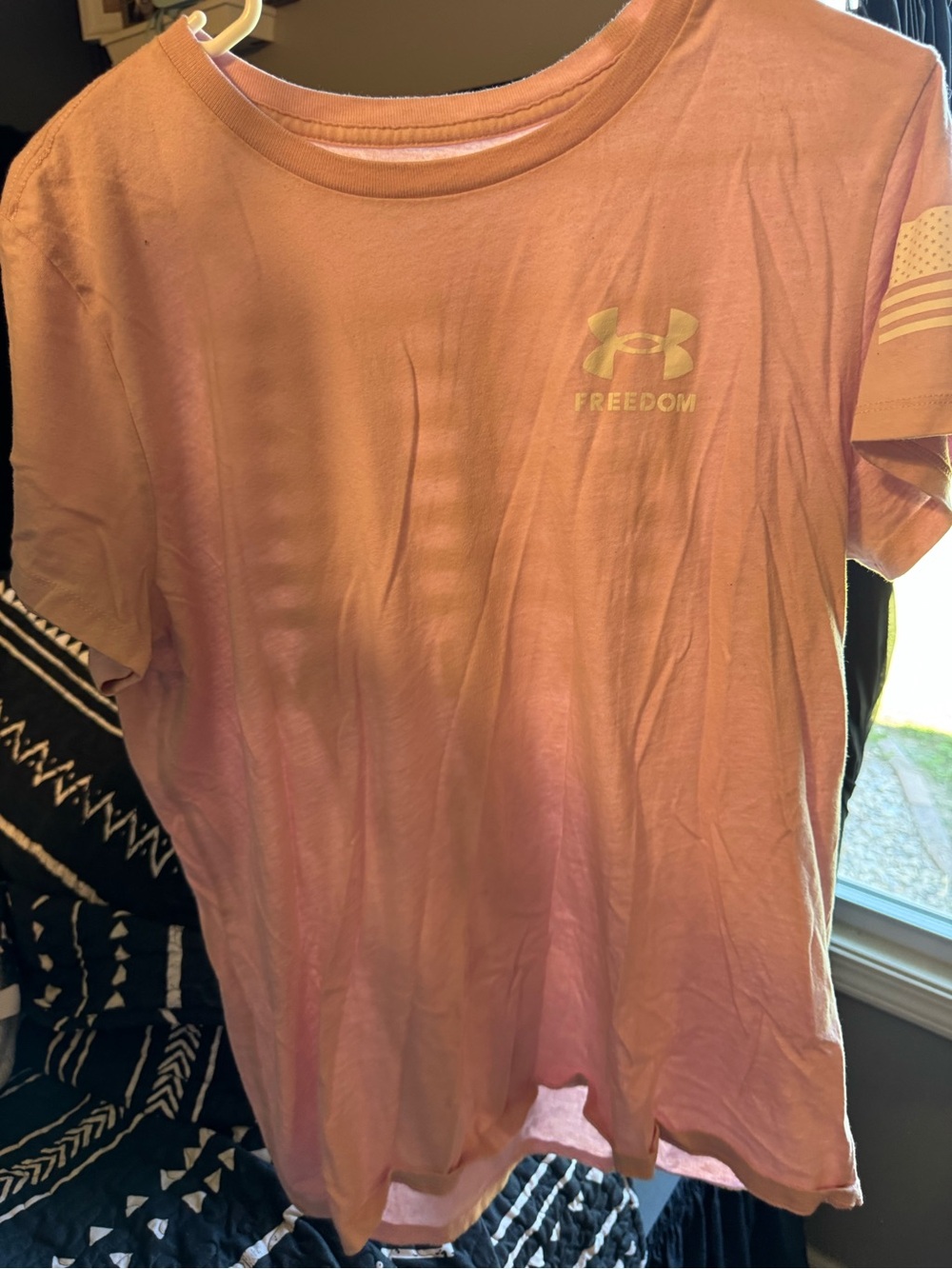 Under Armour Pink 'Freedom' Short Sleeve Tee